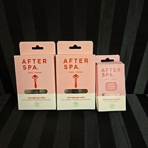 3 Piece Mixed Lot By After Spa Mini Jade Eye Rollers & Mini Makeup Remover